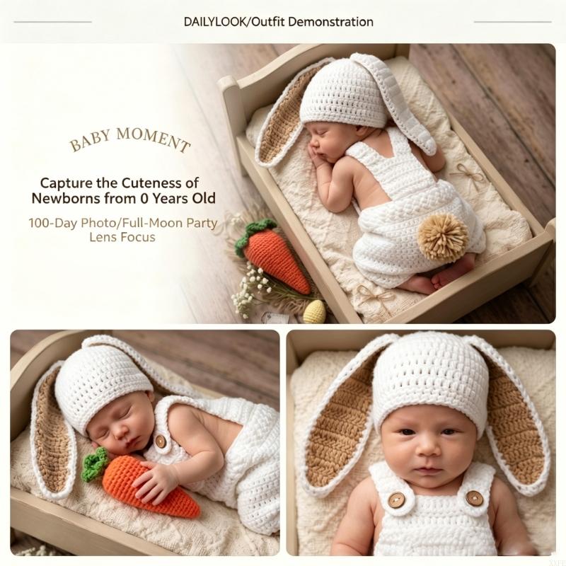 Baby Clothing Onesies - Crochet Knitted Newborn Photography Props Clothes
