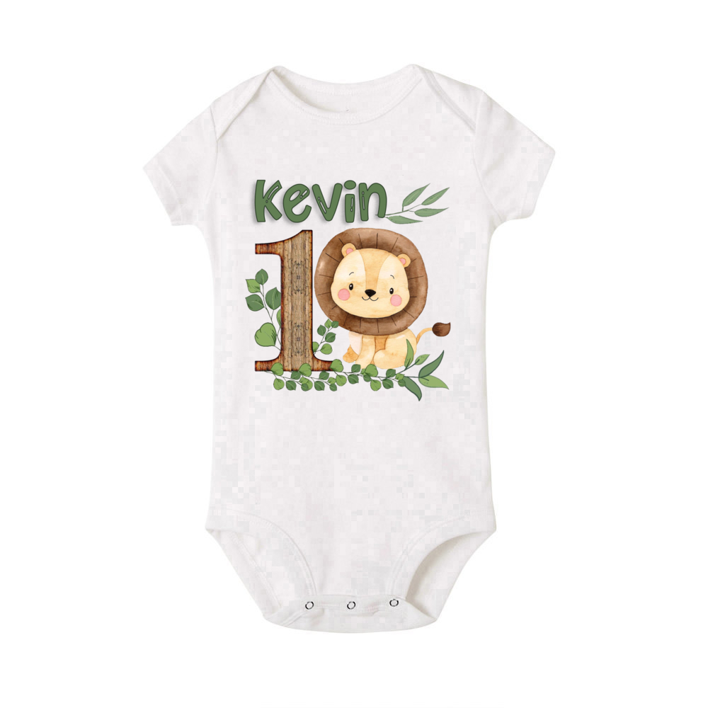 Personalised Safari Animal wit - Baby Clothing Names recension och pris